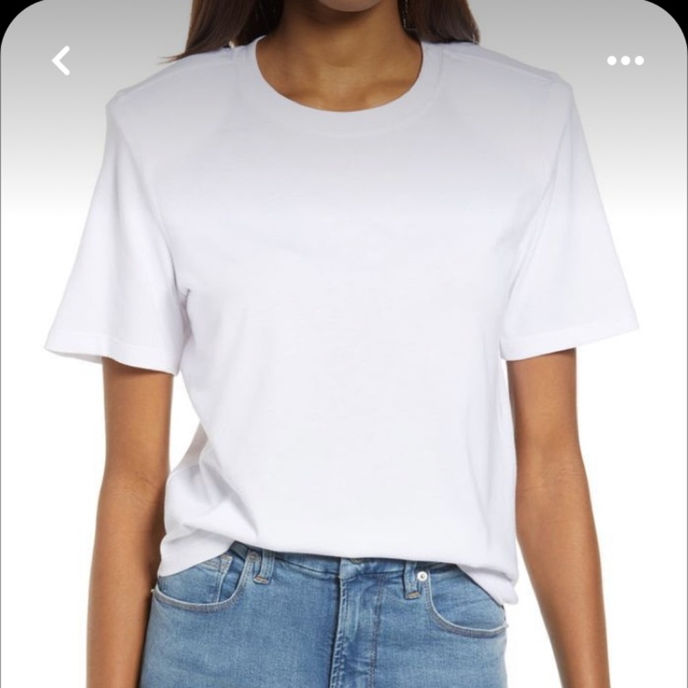 Good American Strong Shoulder Tee Size 4